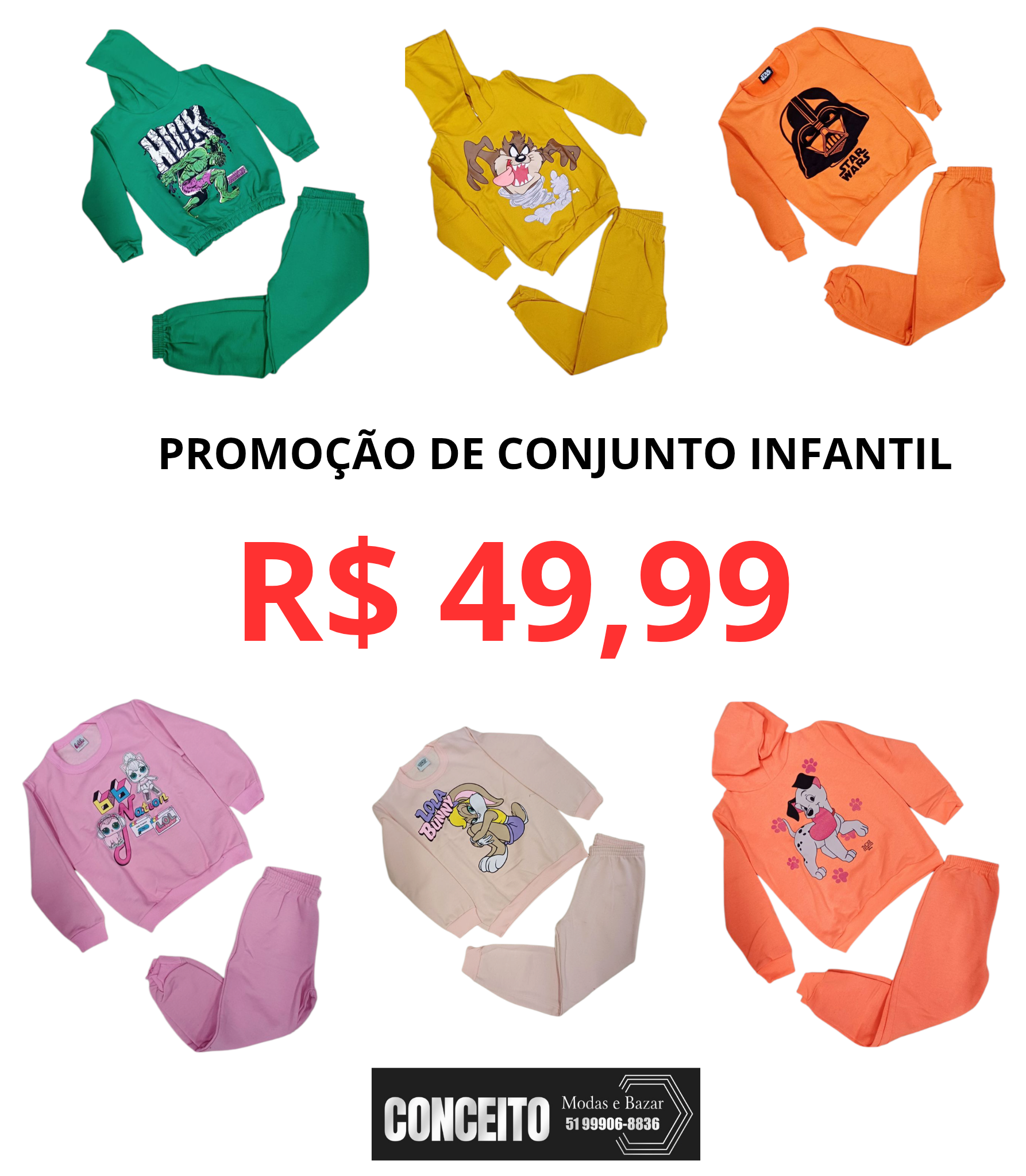 Inverno com super desconto  adulto e infantil